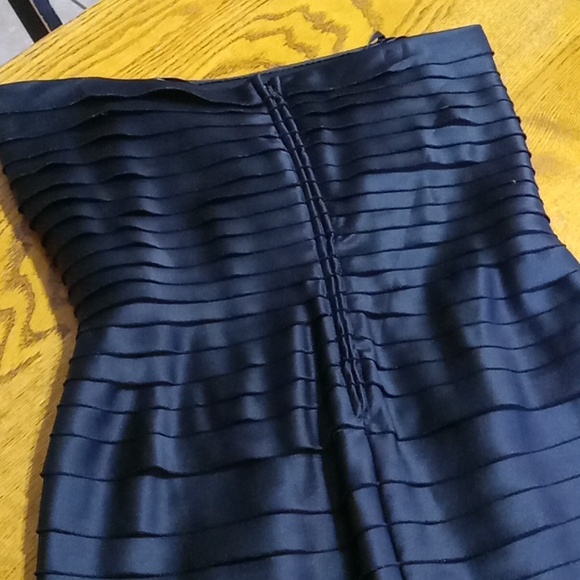 Tadashi Shoji Womens Dress BLACK TIERED 8 Preowned Strapless Used - Picture 5 of 16